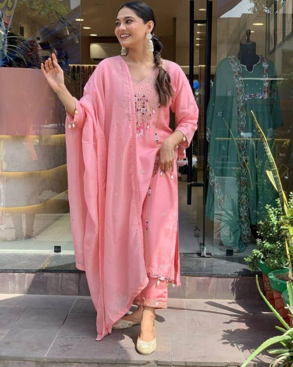 pink suit set krisvi wardrobe