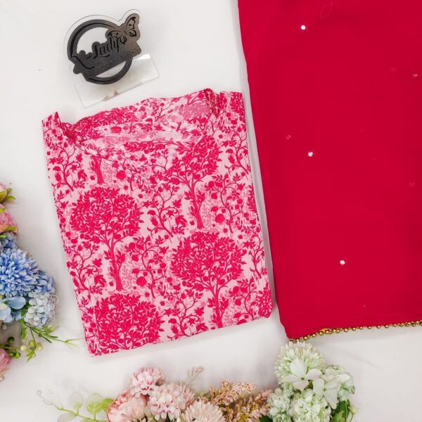 flower gown with dupta at krisvi wardrobe