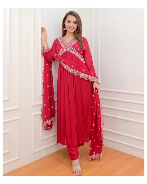 alia cut georgette suit set at krisvi wardrobe