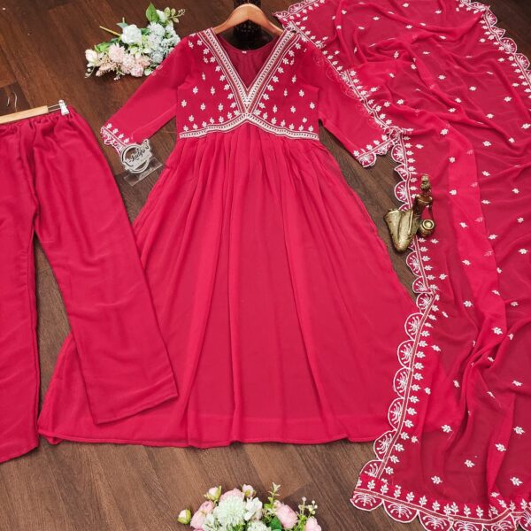 alia cut georgette suit set at krisvi wardrobe