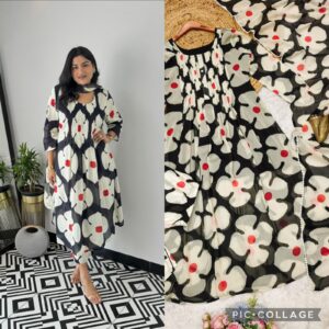 floral georgette anarkali gowns set at krisvi wardrobe
