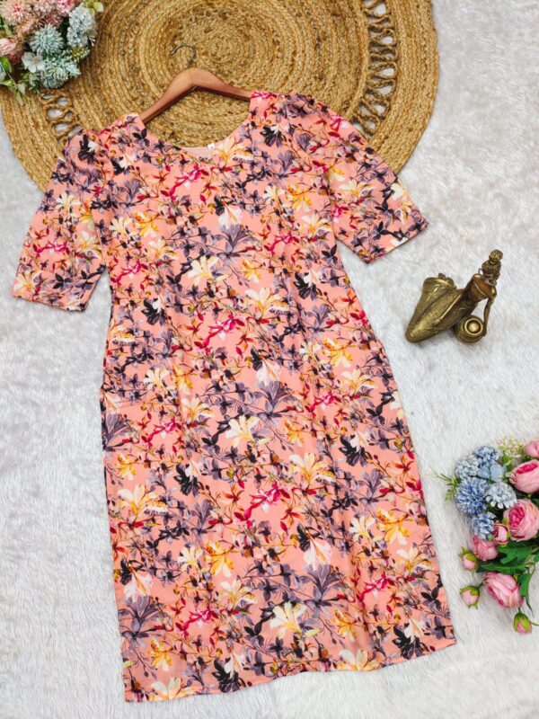 krisvi wardrobe printed kurti for small gathering in multicolour