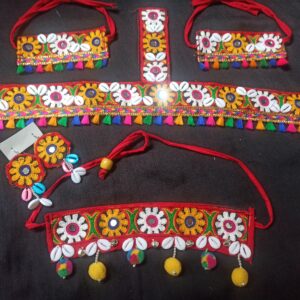 Gujarati Jewellery Set – Gamthi Style Necklace, Earrings, Hand & Headpiece