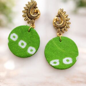 green earrings