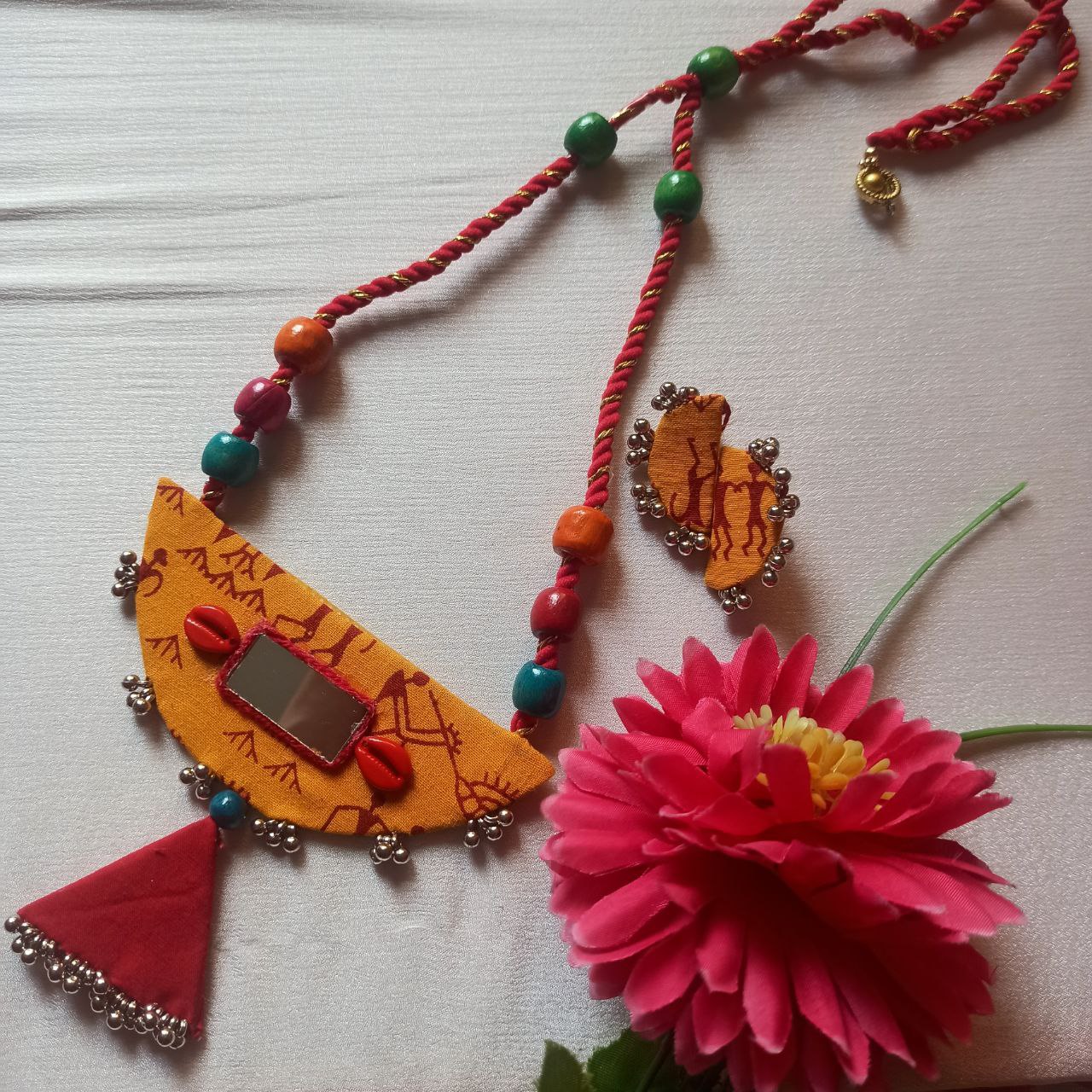Fabric Handmade Jewellery Set: Buy Unique Ethnic Designs - Image 2