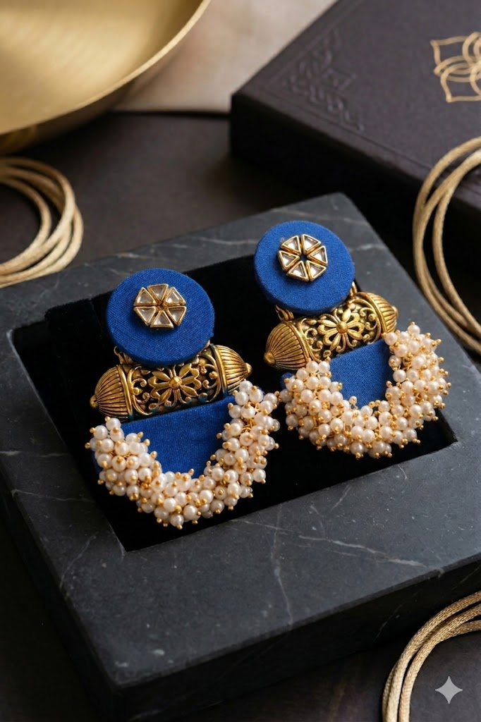 red earrings traditional krisvi