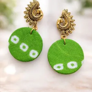 green earrings